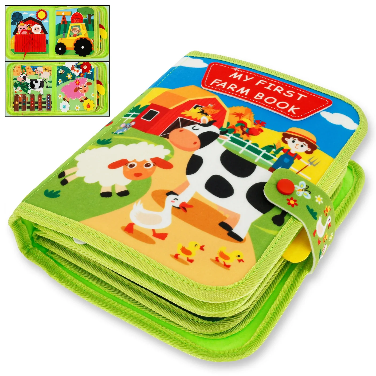 Weiche Baby-Filzbücher, pädagogisches sensorisches Spielzeug für Kleinkinder, weiche Aktivität, beschäftigtes Buch, Filztuch, Tiere, sensorische, ruhige Bücher