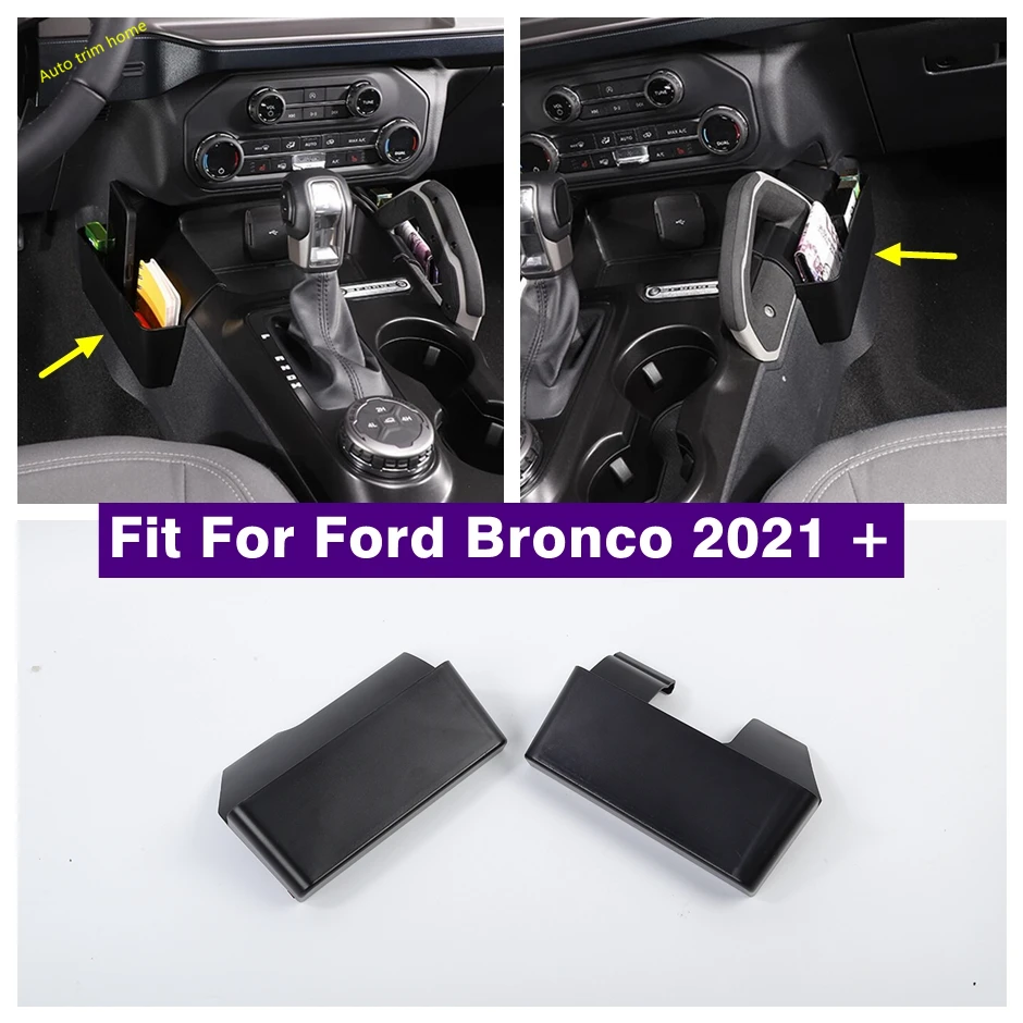 

Seat Side Gear Center Control Gap Organizer Storage Phone Coins Keys Cards Box Cover For Ford Bronco 2021 - 2024 Car Accessories