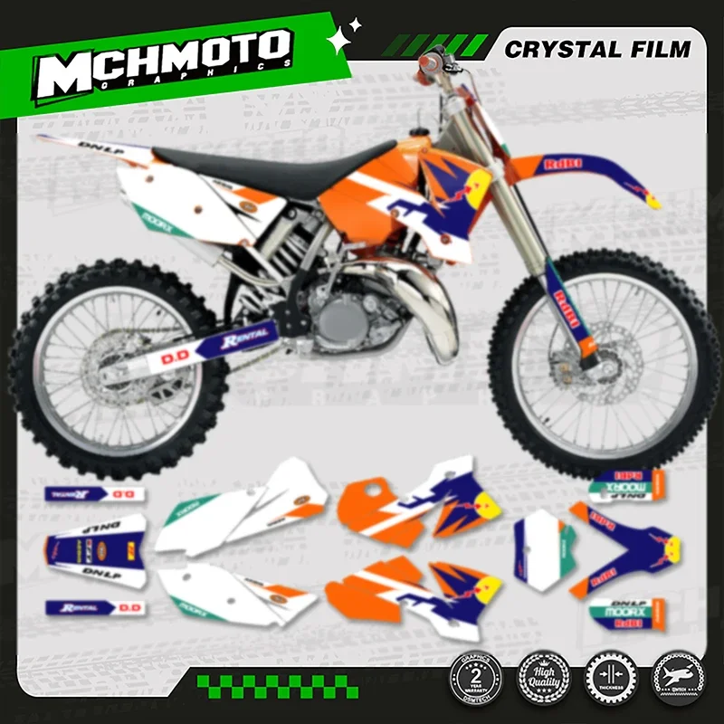 

MCHMFG мотоциклетная графическая фоновая наклейка, наборы клейких наклеек для KTM EXC XCW 2004 SX SXF 2003 2004