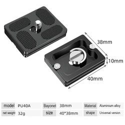 universal Camera Metal Quick Release Plate  Adapter Mounting Plate Tripod quick assembly board Camera accessories