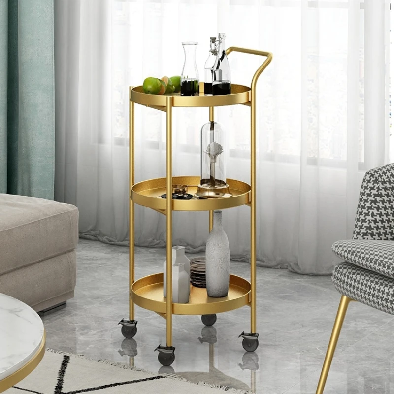 

Nordic luxury small coffee table cart, several bedrooms near the living room, movable with wheels, several balcony sm