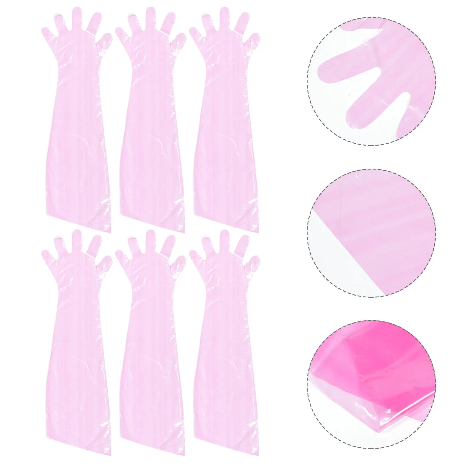 

50Pcs Long Disposable Gloves Plastic Professional Gloves Midwifery Delivery Animal Delivery Veterinarian Supply