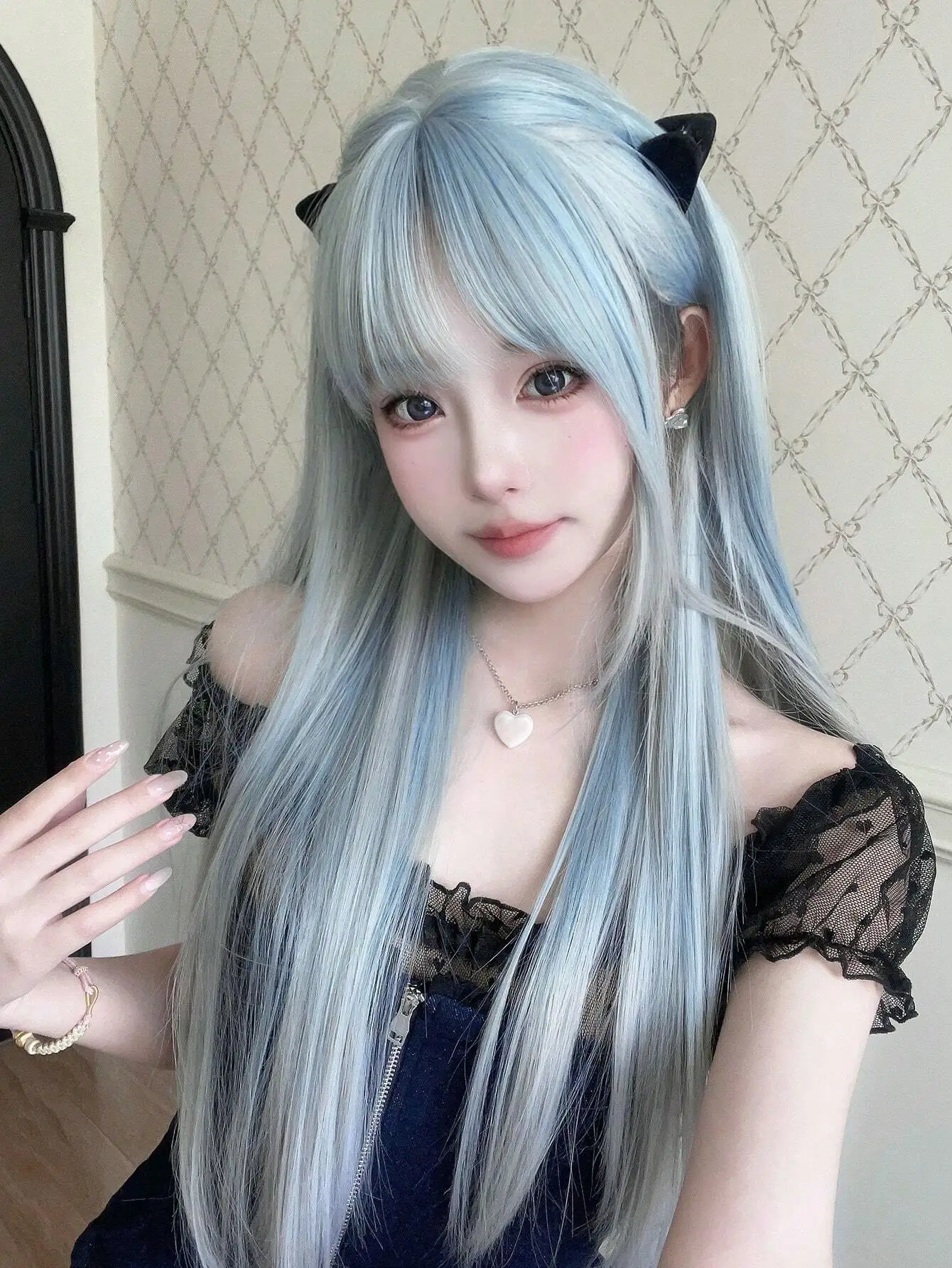 

alicegarden 1 Piece Synthetic Heat-Resistant ,Straight Hair Wigs Multi Color ,28 Inches Long, Made From Fiber, Suitable For Dail