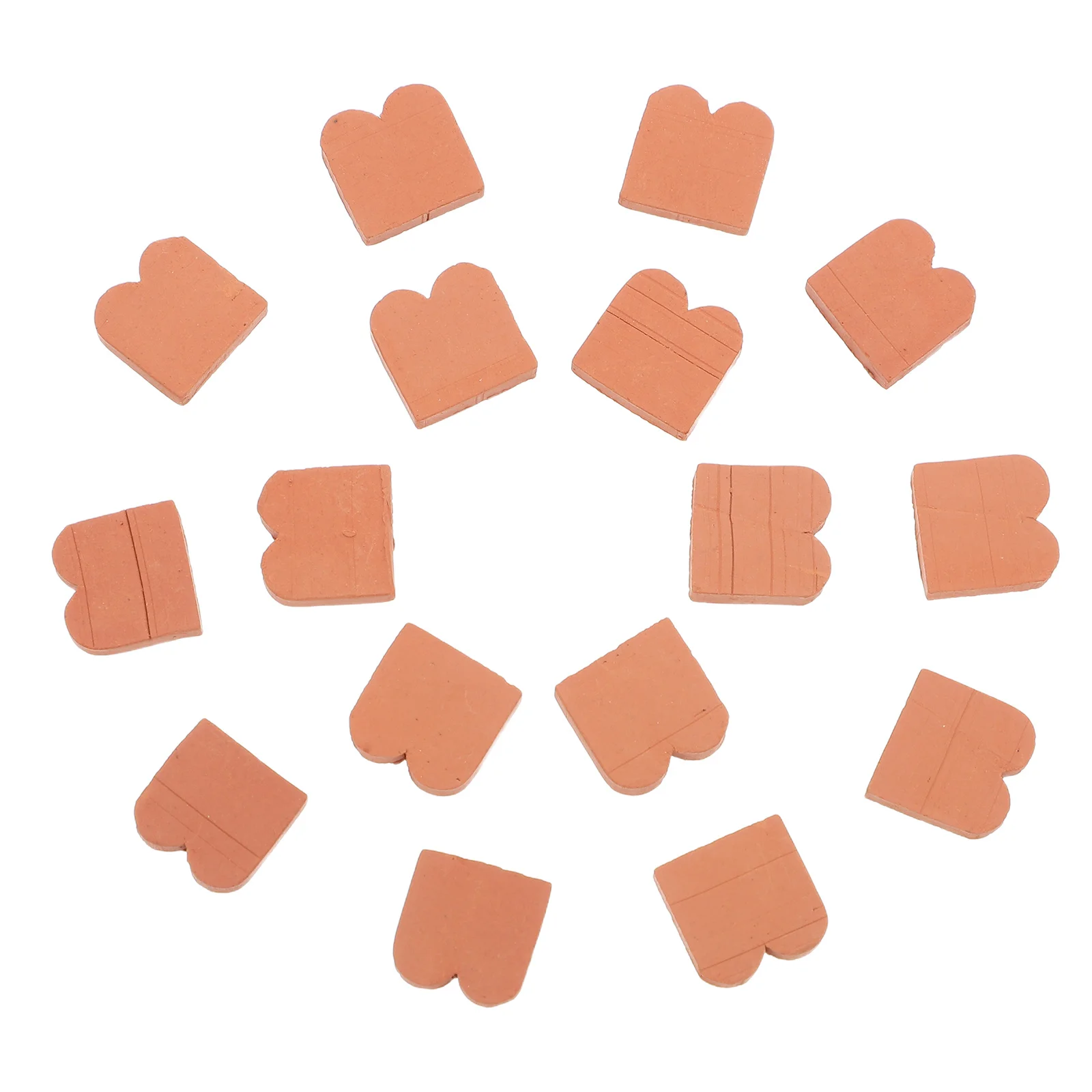 

40Pcs 1:16 Scale Miniature Roof Tiles Clay Wave Shape Roofing Materials for Dollhouse Landscaping Brown Decorative Accessories