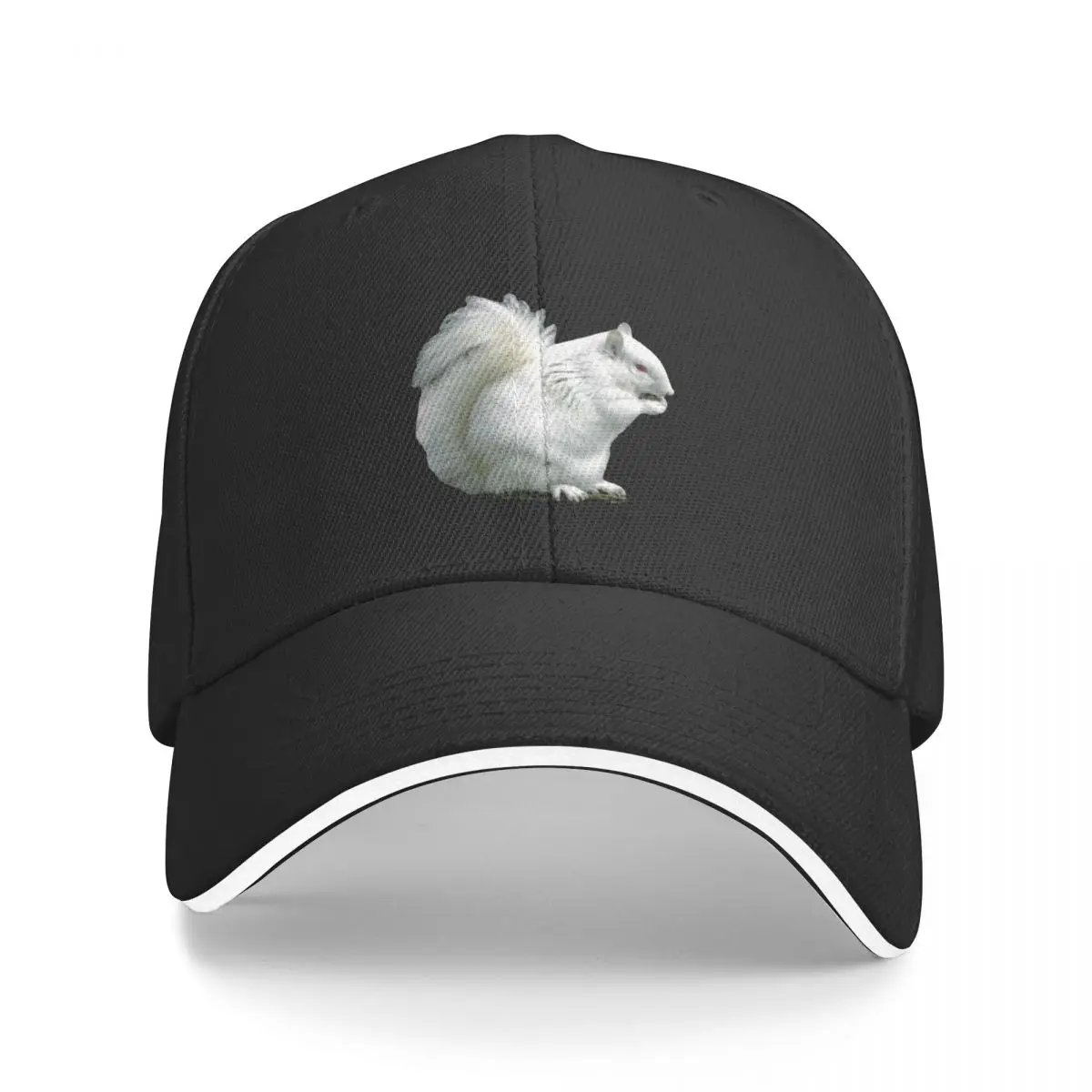 

Albino Grey Squirrel Baseball Cap Hat Beach Wild Ball Hat New Hat Mens Women's