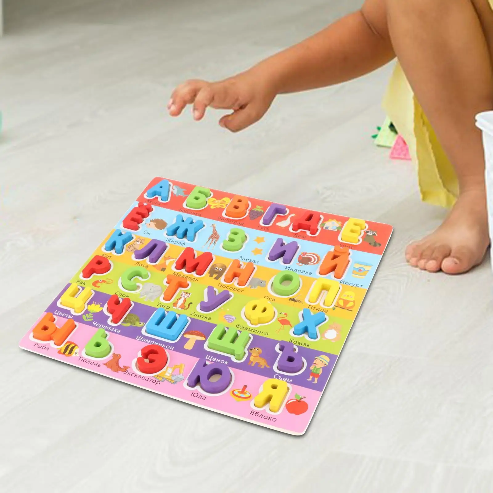 Wooden Alphabet Number Puzzle Set for Toddlers Matching Blocks Board Educational Toys Preschool Learning Activities Kids