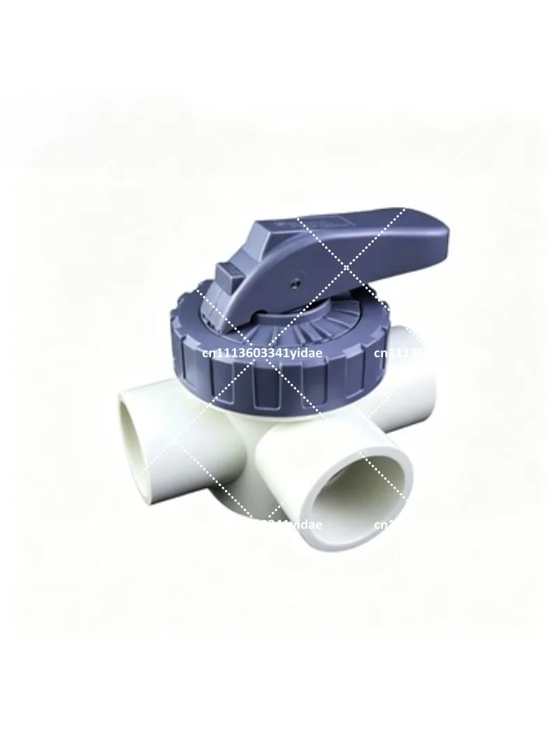 

3-Way & 2-Way Multiport PVC Diverter Valve for Pool, Corrosion-Resistant Plumbing Accessory