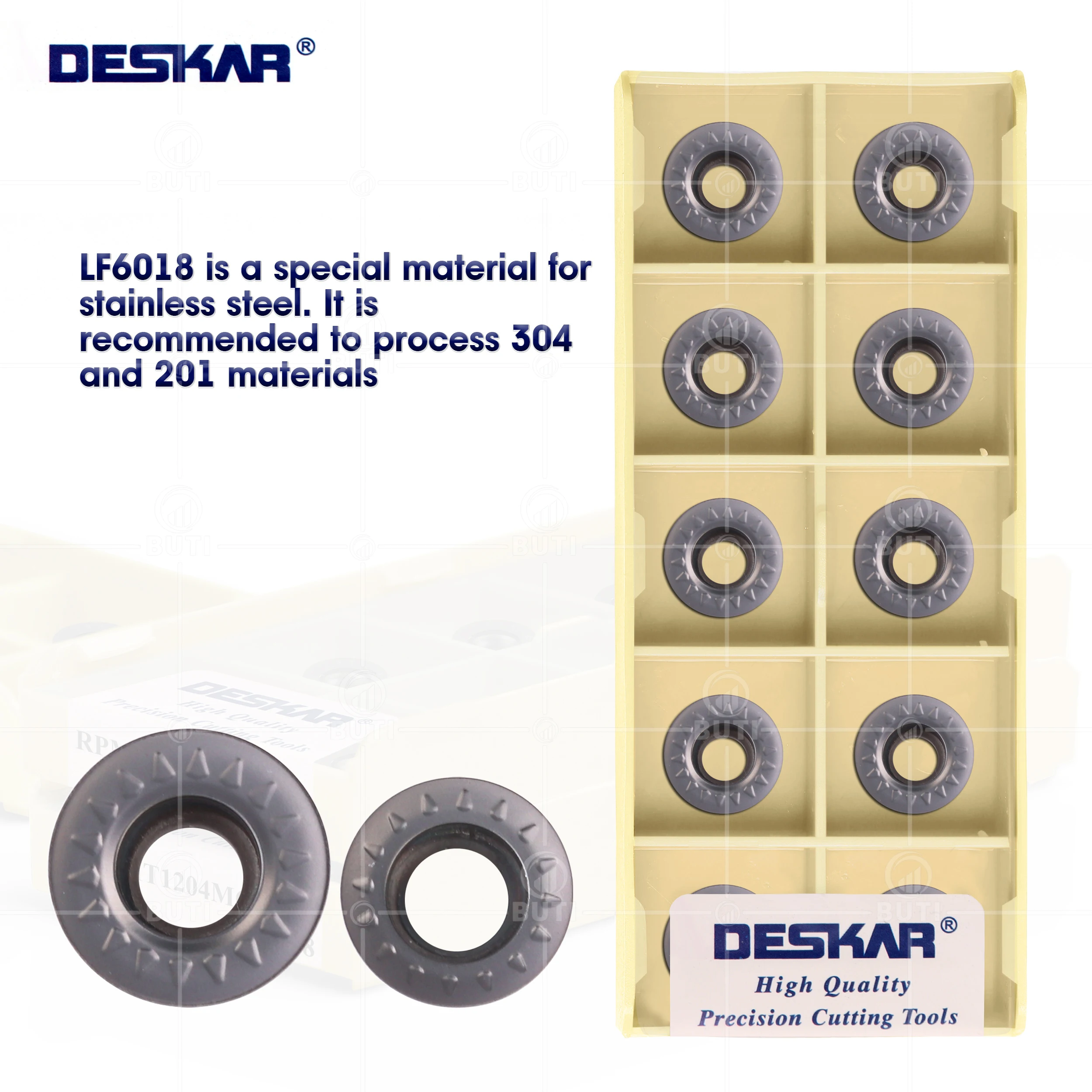 Deskar 100 Original Rpmt08t2 Rpmt10t3 Rpmt1204moe-js Lf6018 Ferramenta Torno Cnc Carbide Inserção Torno Ferramenta de Corte Peças Alta Qualidade
