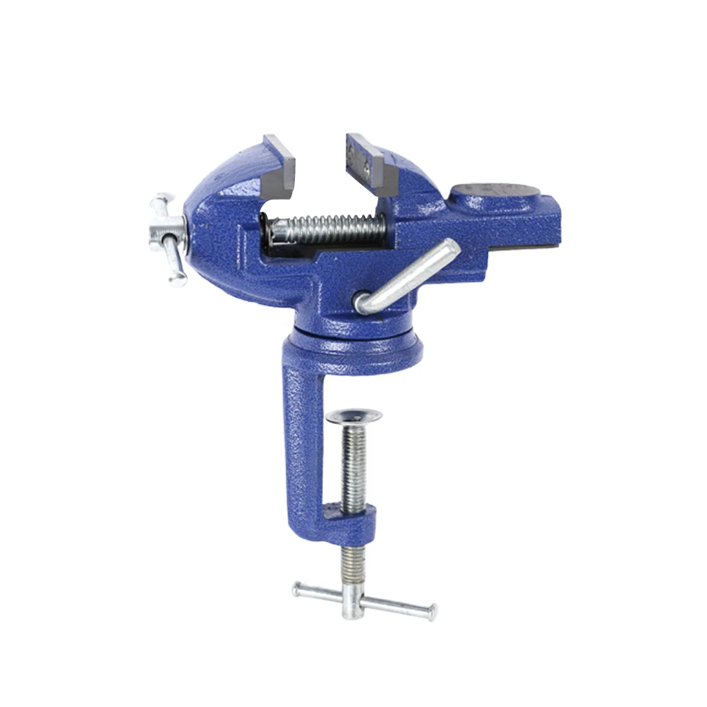 

60 Mm Rotate Clamp-on Bench Vise Table Vice Flat Woodworking Tools Carving Household Portable