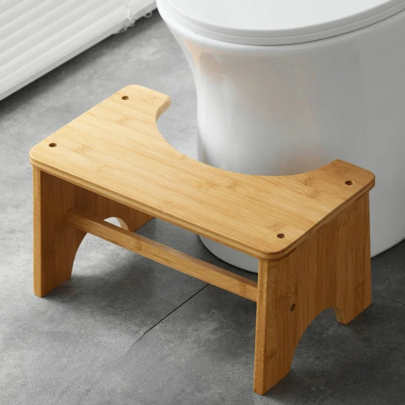 Bamboo Toilet Stool Foot Stepping Aid for Pit Squatting Children's Washing Table Footstool Eco-friendly Bathroom Accessory