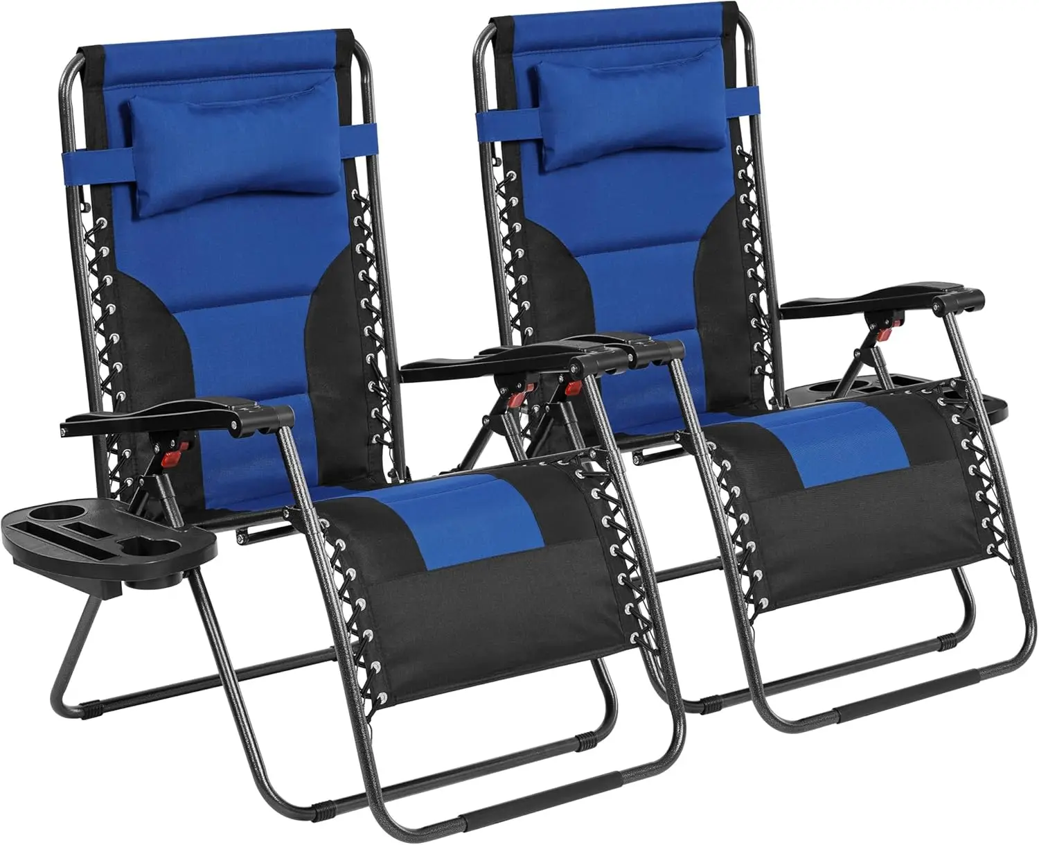 

29in Full Padded Zero Gravity Chair Oversized Outdoor Patio Folding Lounger Adjustable Portable Recliner w/Carry Strap