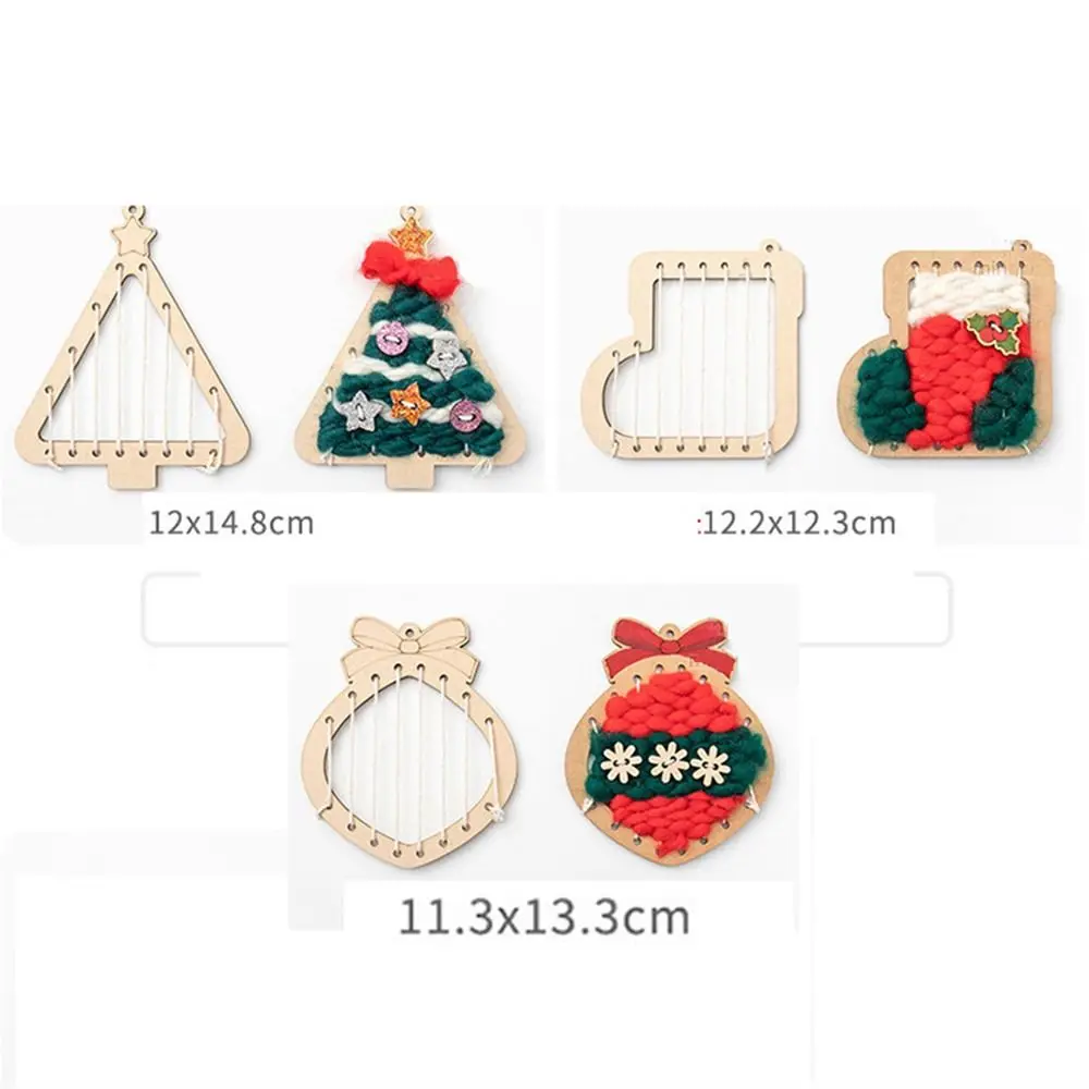 Mini Christmas Trees Kindergarten Toys Table Ornaments Christmas Bells Christmas Wool Tree DIY Assembly Christmas Stocking