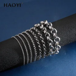 2/2.5/3/4/5/6/10/12mm Rolo Chain Stainless Steel Gold Color Round O Chain Bracelet For Women Men Simple Fashion Jewelry