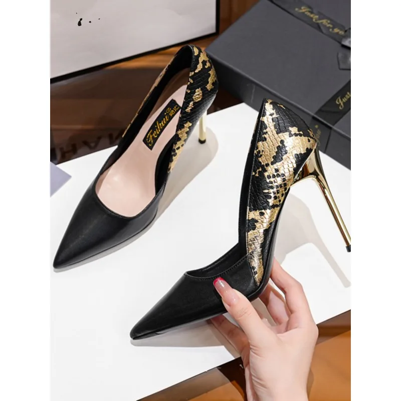 

New style stiletto heels, low-cut pointed toe, sexy single shoes, female temperament,famous warm wind,professional women's shoes