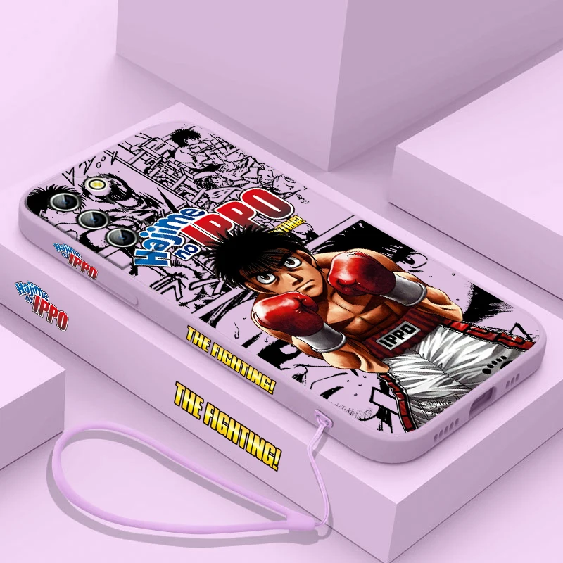 Etui na telefon Anime Hajime No Ippo do Samsung Galaxy S24 S23 S22 S21 S20 Pro FE Plus Ultra Liquid Left Rope Cover