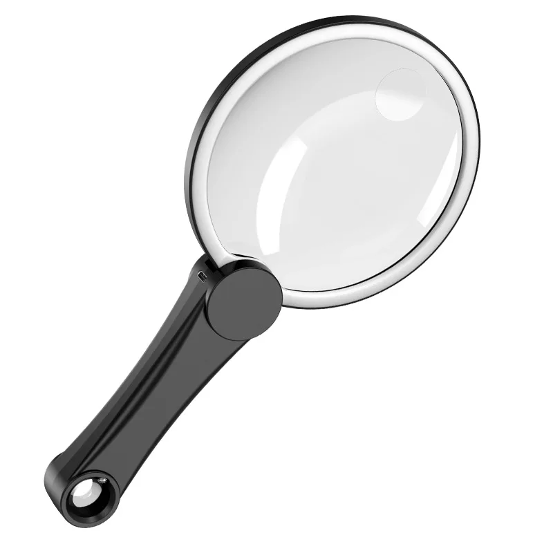 Charging Magnifying Glass 130Mm Optical Coating Mother and Child Mirror, Three Color Light Adjustable
