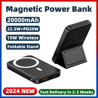 20000mah Magnetic Wireless Power Bank 22.5W Super Fast Charger For iPhone 16 15 14 13 12 11 Pro Max Phone External Spare Battery