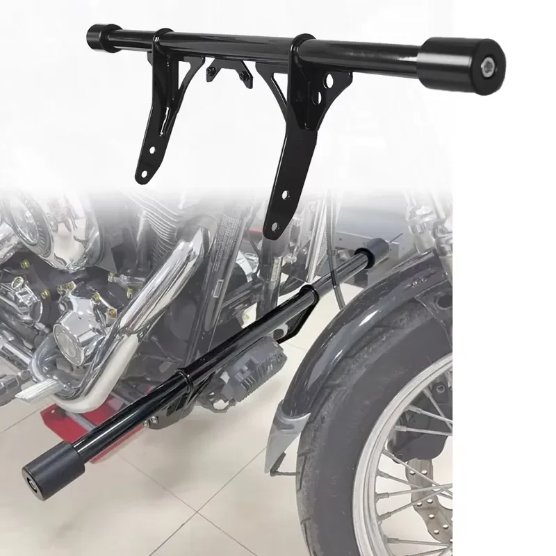 New Motorcycle Front Highway Engine Guard Crash Bar Solid Steel Fit for Dyna 06-17 Models with Mid Control
