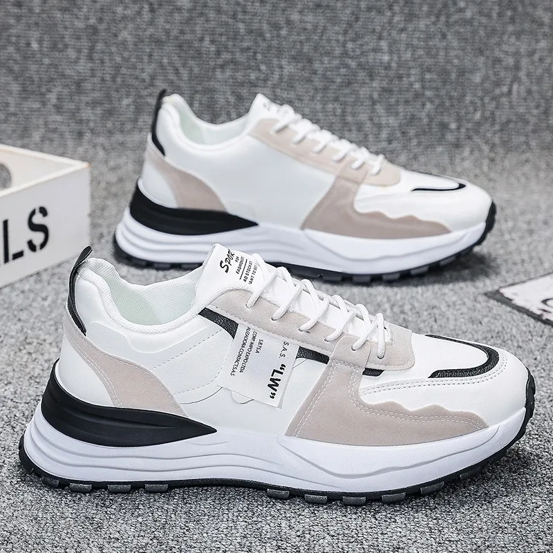 

2025 New Mens Breathable Lace-Up Running Shoes Air Cushion Non-Slip Outdoor Walking Sneakers Ultra-Lightweight Athletic Footwear