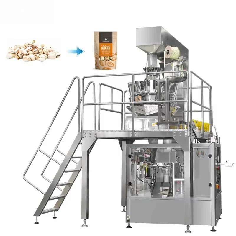 Pneumatic Vertical Packaging Machine CE Certified Automatic Wrapping Equipment for Food Nut Snack Chemical Plastic Bag Packing