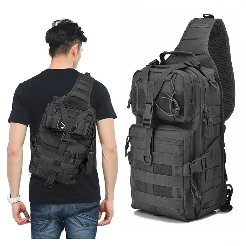 Poche de poitrine sac militaire en plein air fronde Sport voyage poitrine sac à bandoulière pour hommes femmes sacs à bandoulière randonnée équipement de Camping ﻿