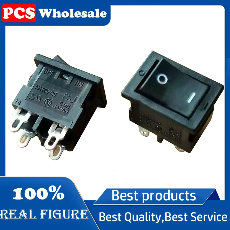 Ship-shaped switch with 4 pins and 2 positions, with holes for 13*19mm LCD TV. EJ502 rocker switch, 10A, 250V.