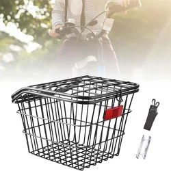 Metal Wire Rear Storage Basket for Bicycle, Cargo Basket for Folding Bike