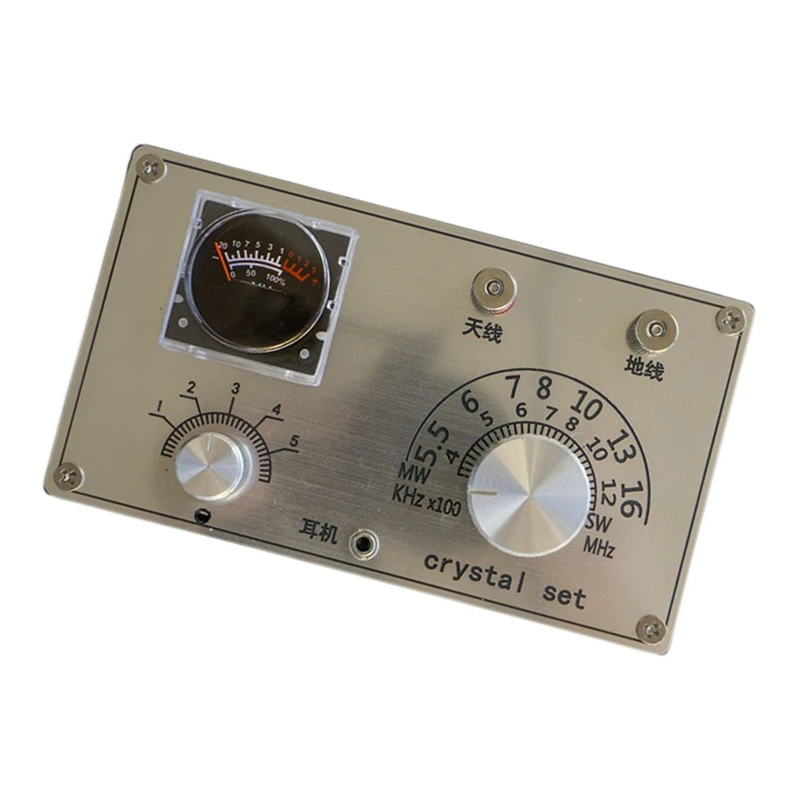 Small and Beautiful Mineral Radio DIY Assembly Kit with Meter Head-A22U