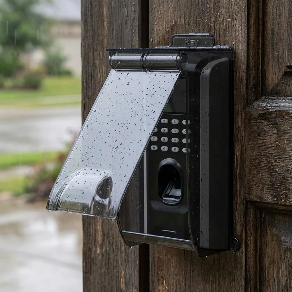 Flip-Open Keypad Cover for Outdoor Doorbell Systems Weatherproof Protection Against Rain Snow and Direct Sunlight