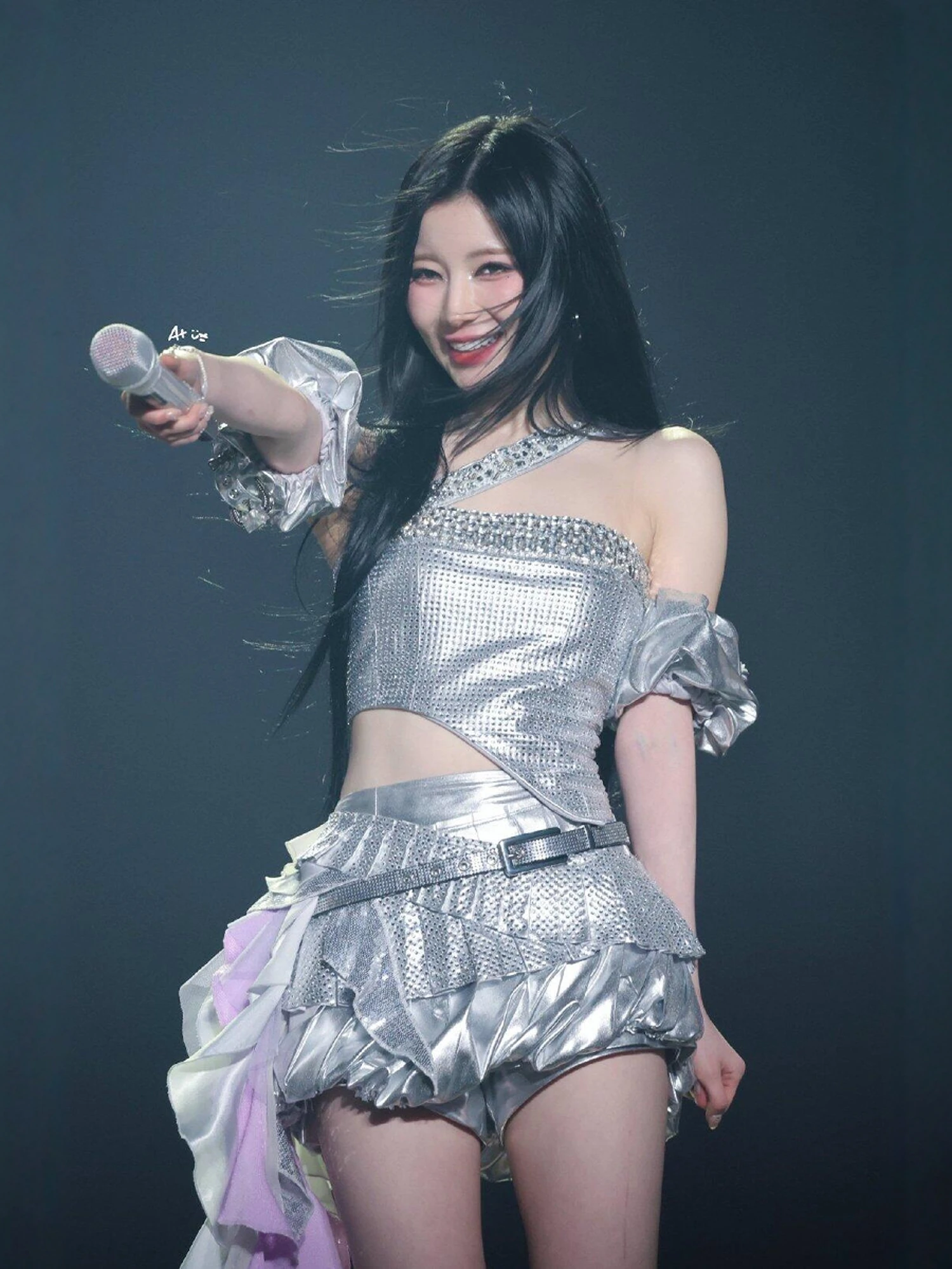 Silver Heavy Industry Kpop Dance Performance Costume Asa Women's Group Song Challenge Outfit Stage Performance Clothes