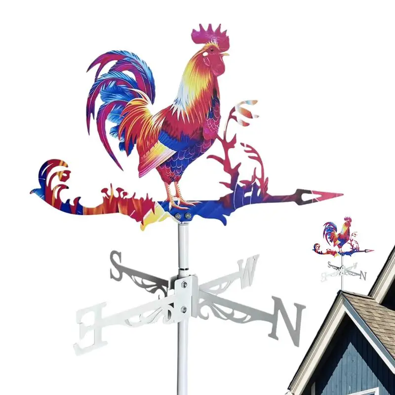 

Metal Rooster Weathervane Outdoor Animals Decorations Animals Garden Weathervanes Wind Spinner for Garden Farmhouse Backyard