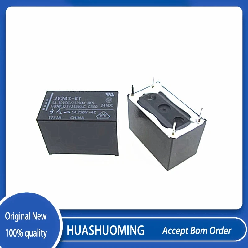 5Pcs/Lot   JV24S-KT JV-24S-KT 24V 24VDC DIP-4 5A 30VDC 250VAC