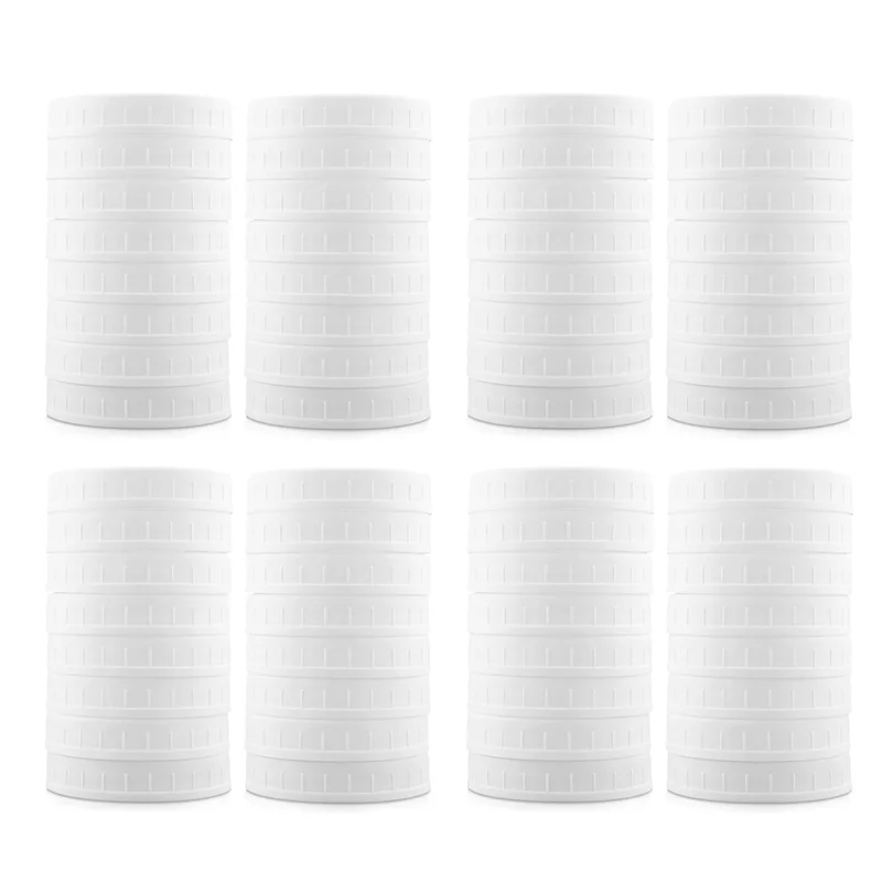 

ABUF-64 Pack Wide Mouth Mason Jar Lids,Plastic Storage Caps For Canning Jars,Leak-Proof And Anti-Scratch Resistant Surface
