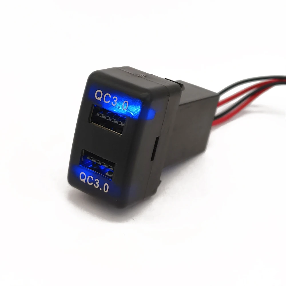 

22*38 мм автомобильный светодиодный двойной USB-разъем для зарядного устройства, интерфейс быстрой зарядки телефона, для Isuzu Van 700P KV100 KV600, аксессуары