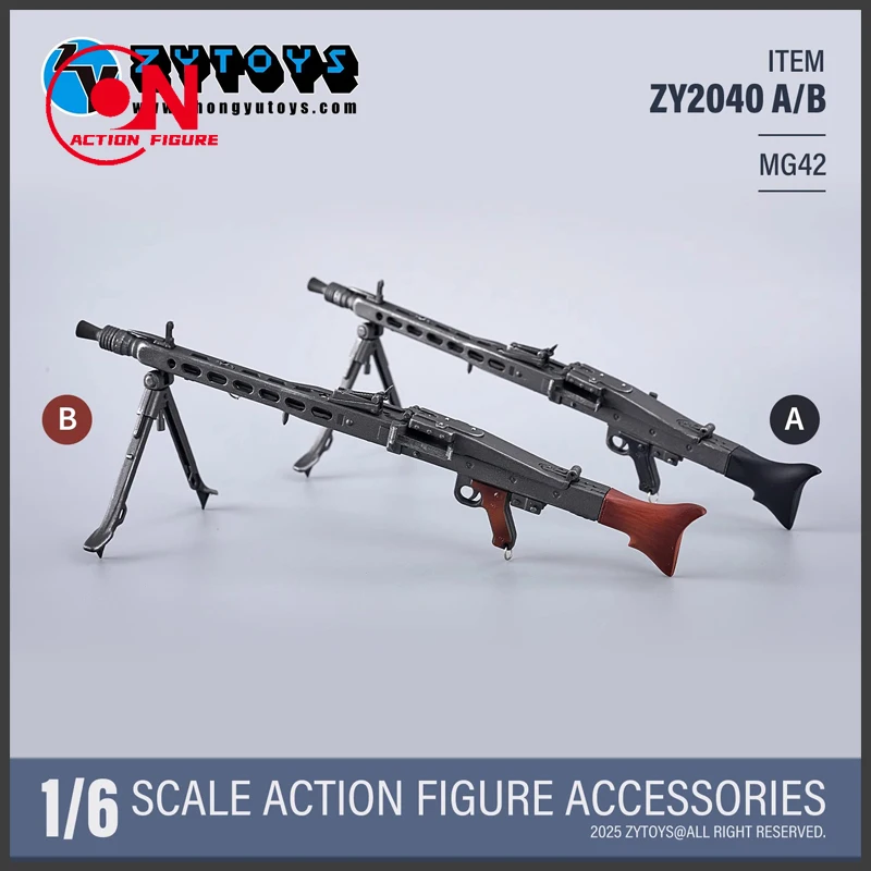 

ZYTOYS ZY2040 1/6 Soldier Scene Props Pistol Model Accessory MG42 Generic Machine Gun Model Fit 12'' Action Figure Body Doll Toy