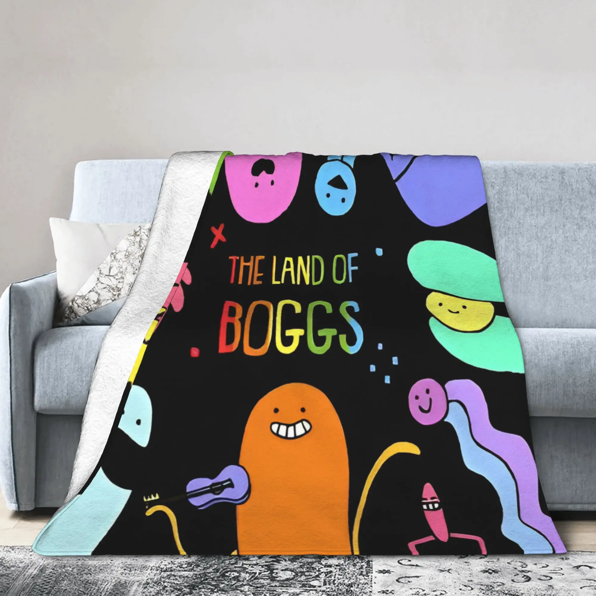 Пледы Land of Boggs Merch из супермягкой фланели, удобные покрывала для кровати.
