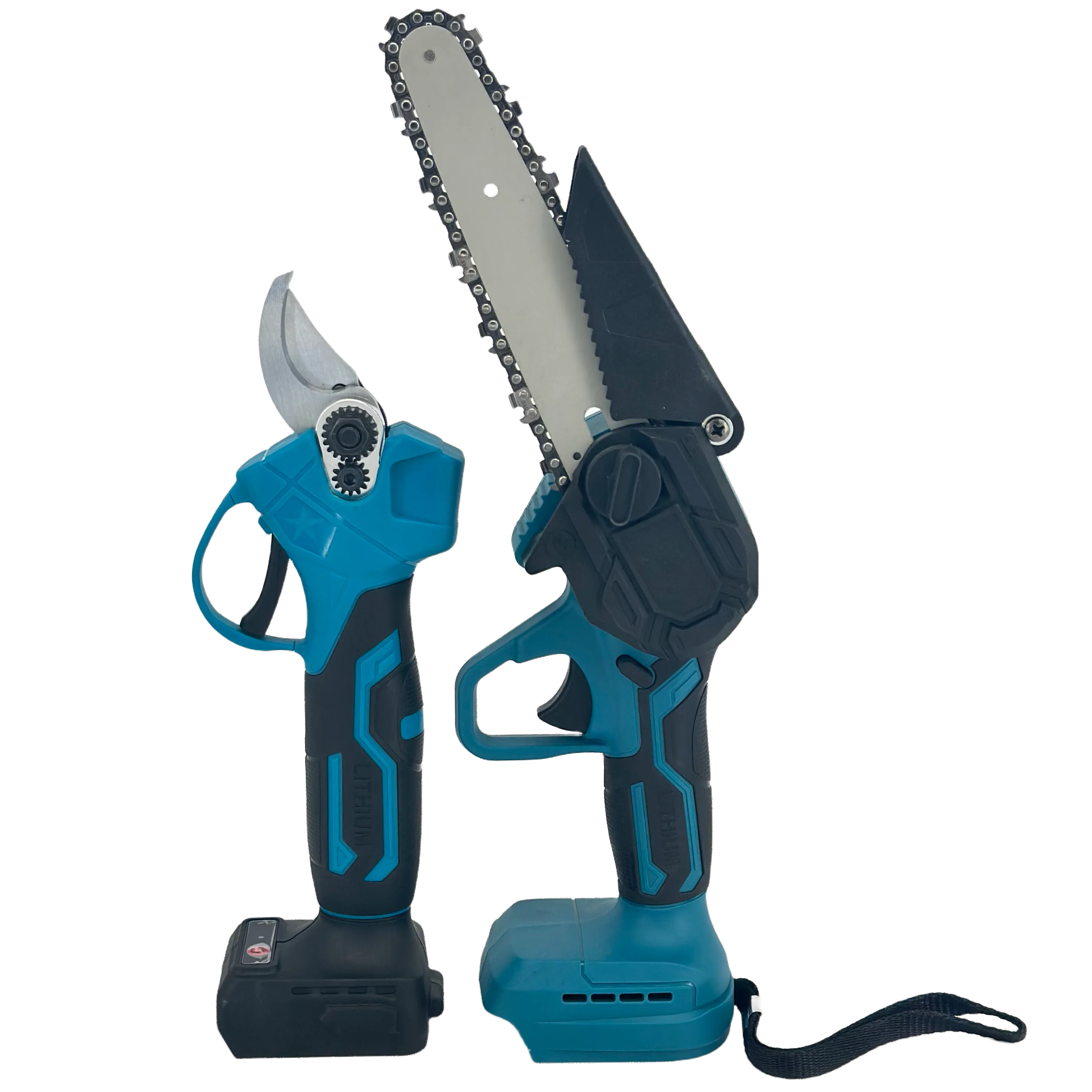 Custom 20V Cordless Garden Tool Sets Hand-Held Glue Shears Mini Chain Saw Combo With Plastic Box Packaging OEM Cordless Tool Set