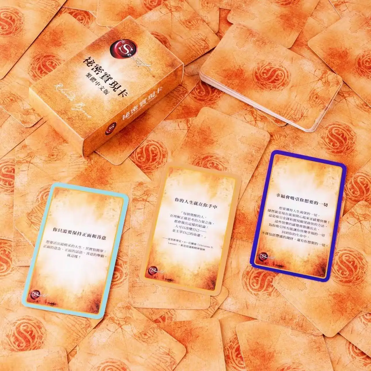 

Карты тайного проявления желаний Ронды Бирн — традиционное китайское издание | Колода карточек с ежедневными аффирмациями «Закон привлечения» 10,3*6 см