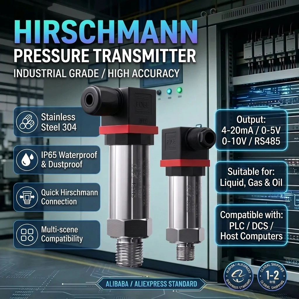 G1/2 Pressure Transmitter 1bar 0.1bar 200bar 400bar 1000bar 4-20mA 0-10V Water Gas Oil Liquid 20kpa Pressure Sensor