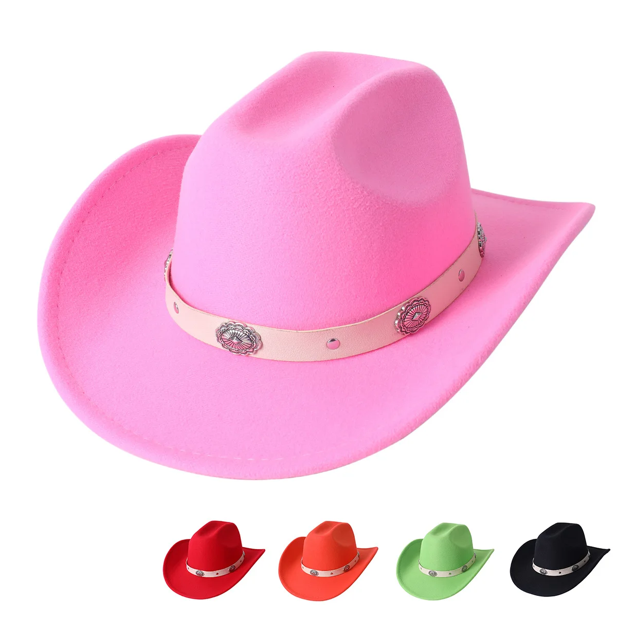 

Ковбойская шляпа унисекс, модная, однотонная, с декором в виде быка, в стиле вестерн, женская шапка