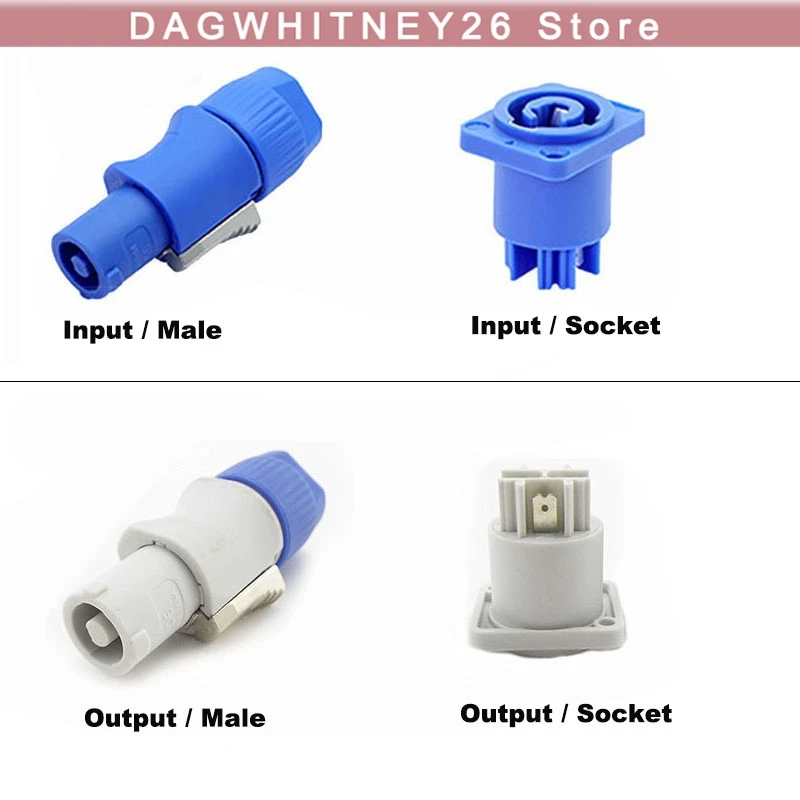 

3PIN AC Powercom Connector Male Plug NAC3FCA NAC3FCB Cable 20A 250V Power Adapter For Stage Light LED Screen u