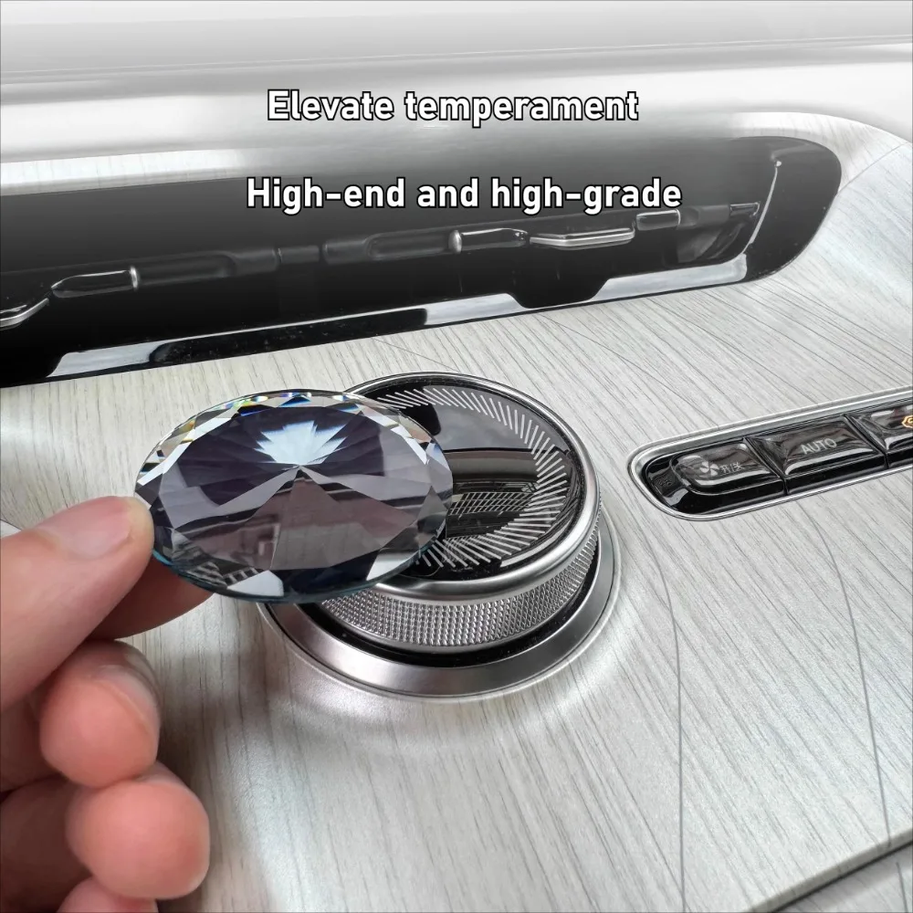 

1 Pcs Crystal Car Knob Volume Key Decorative Covers Knob Gear Panel Patch Decoration Stickers For Geely Galaxy E5 EX5 E.MAS 7