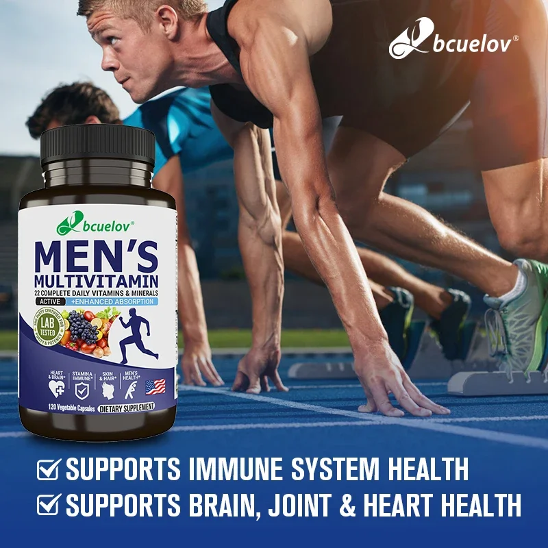 Bcuelov Multivitaminecapsules Voor Mannen Cardiovasculaire Ondersteuning Van De Gezondheid Van De Hersenen En Het Energiesupplement