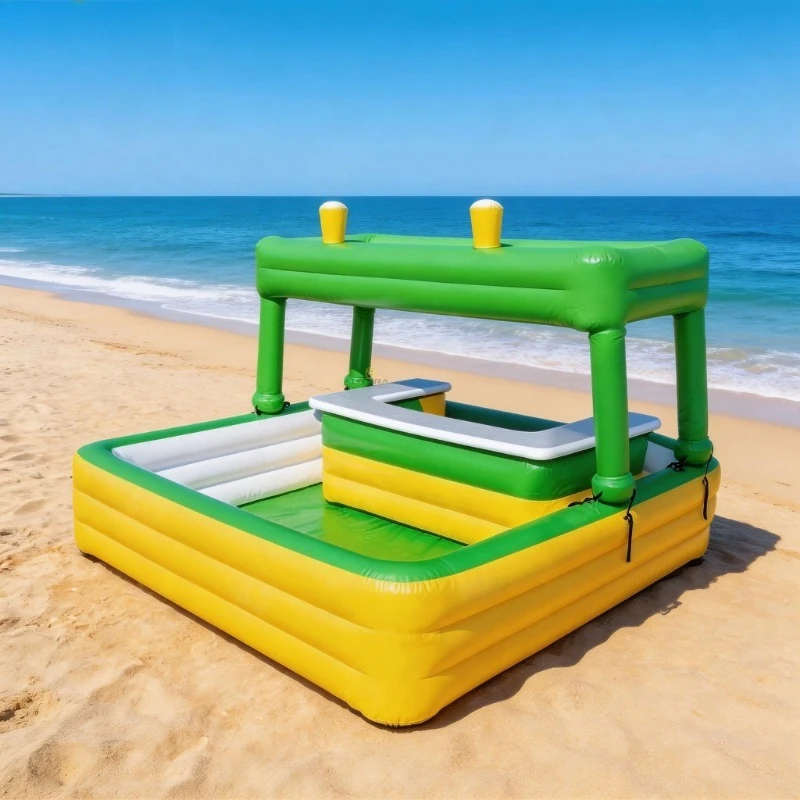 Giant Inflatable Pool Bar For Adults Water Lounge Party Summer Happy Drink Large Float Beach Ocean River Relax