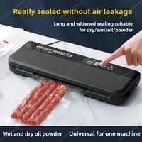 2025 New Food Vacuum Sealer Machine Dry And Moist Food Modes 60KPA Automatic For Food Preservation With 10 Vacuum Bags