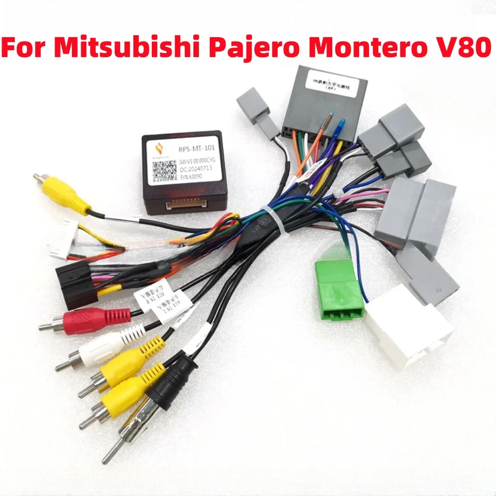 Simple Canbus Box RP5-MT-101 For Mitsubishi PAJERO Montero V80 2008 Android 2 Din GPS Car Radio 16Pin Wiring Harness Power Cable