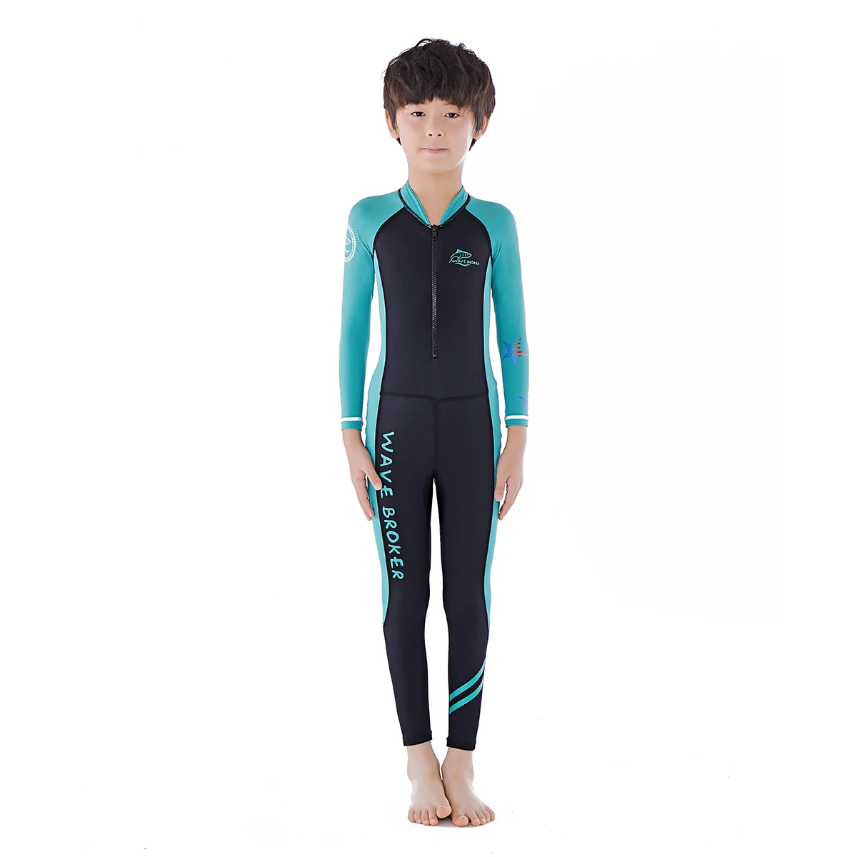 

STLF Fashionable Style High Purity Kids/Child Back Zip Long Sleeve Neoprene Wetsuit Diving Suit Long Sleeve
