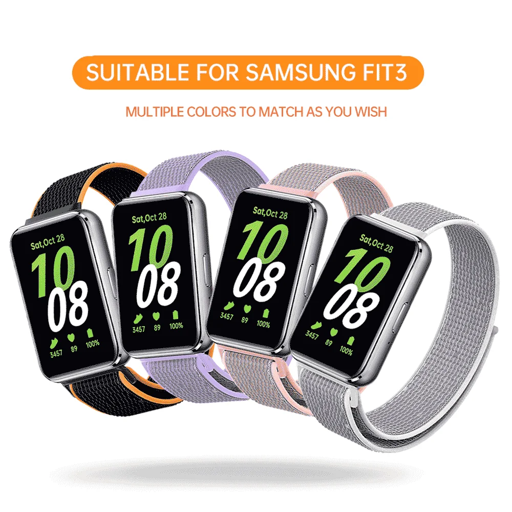 Ремешок нейлоновый для Samsung Galaxy Fit 3, сменный Браслет для смарт-часов Samsung Galaxy Fit 3