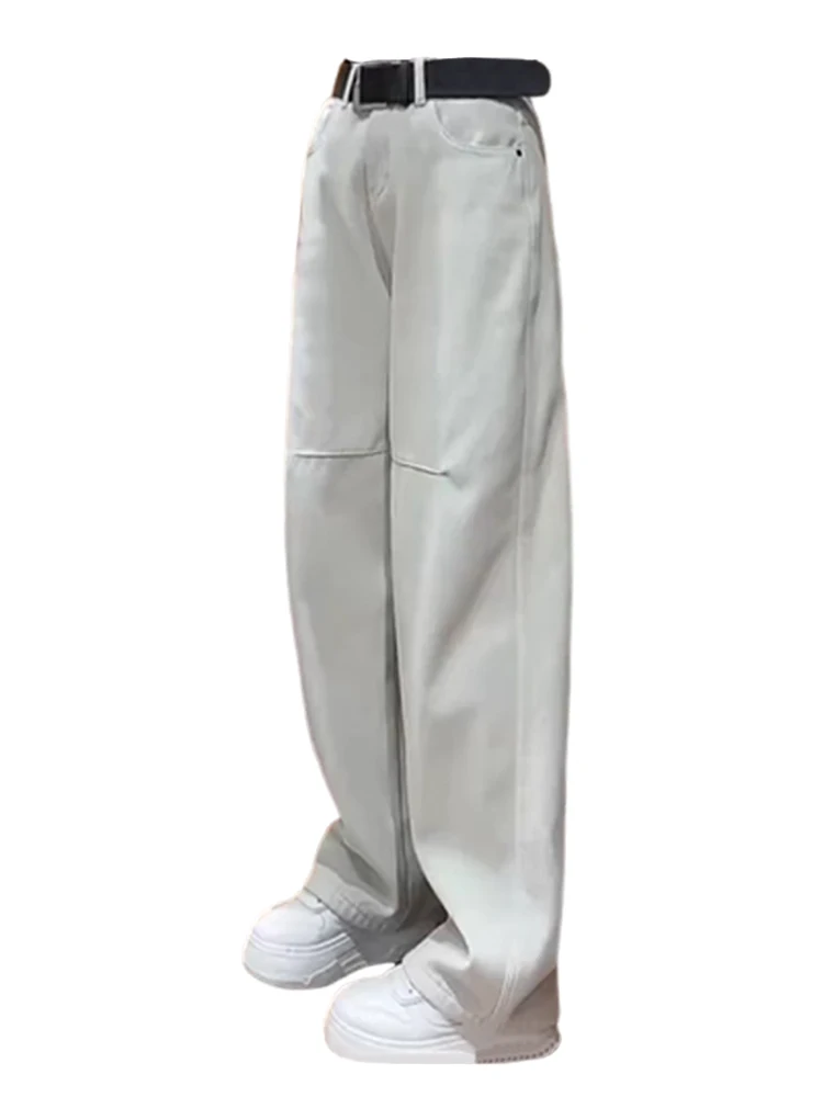 

Женские утепленные джинсы с широкими штанинами и высокой талией, прямые брюки-бананы для осени и зимы, для фигуры типа «груша»