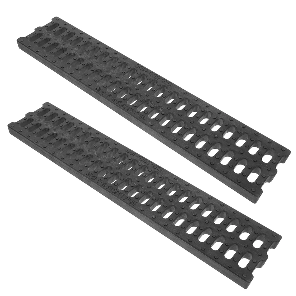 

2Pcs High Molecular Trench Cover Plastic Drain Grate for Kitchen Bathroom Garage Outdoor Drainage Grille City Sewer